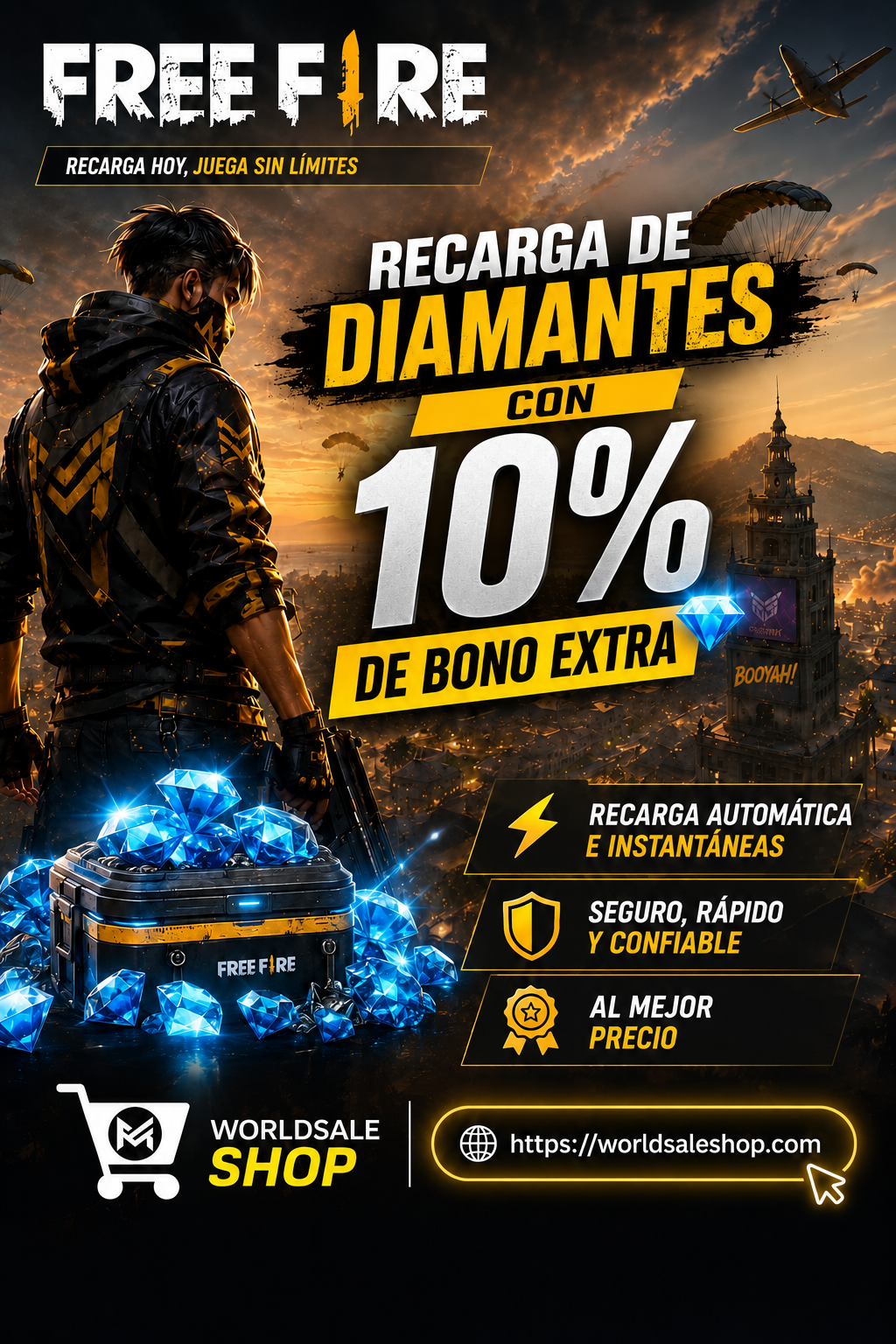 Free Fire 10% Extra