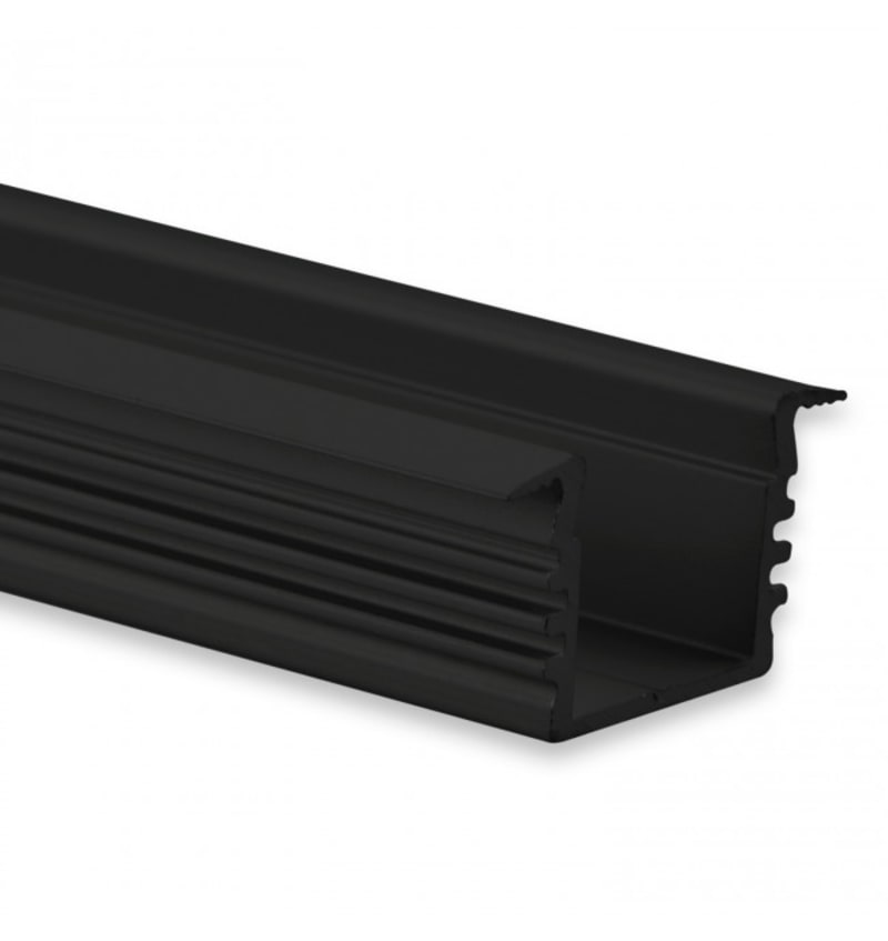 Productfoto van PL3 LED Profile 2000x23,07x13,03mm high / wing, Black RAL9005 92206033 img