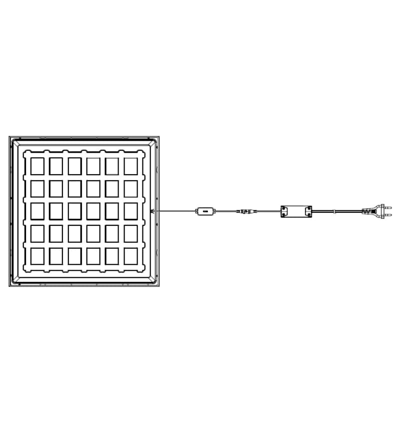 Tekening van Back Lit Panel 595x595 CCT 26W (3000-4000K) 94305001 img