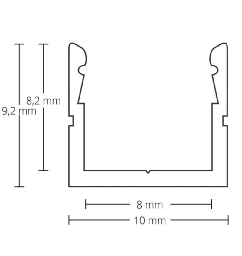 Dessin Surface, 2000x10,0x9,2, mini, Bandes LED max. 8 mm 92201051 img