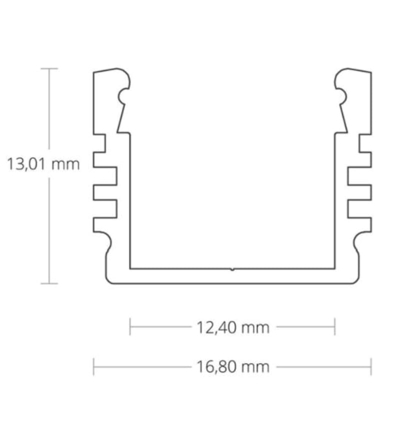 Dessin Surface, 2000x16,8x13,01 blanc RAL 9010, Bandes LED max. 12 mm 92206023 img