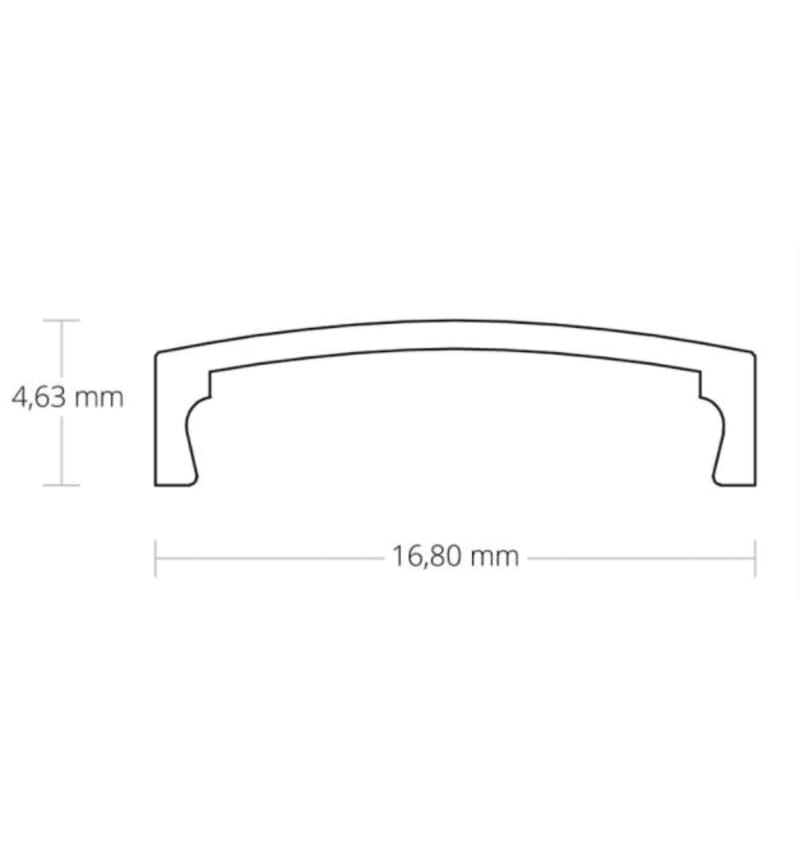 Dessin C3 Couvercle opalin / satiné 2000x16,8x4,63 mm pour profilé PO15 / PL5 / PL6 92700005 img