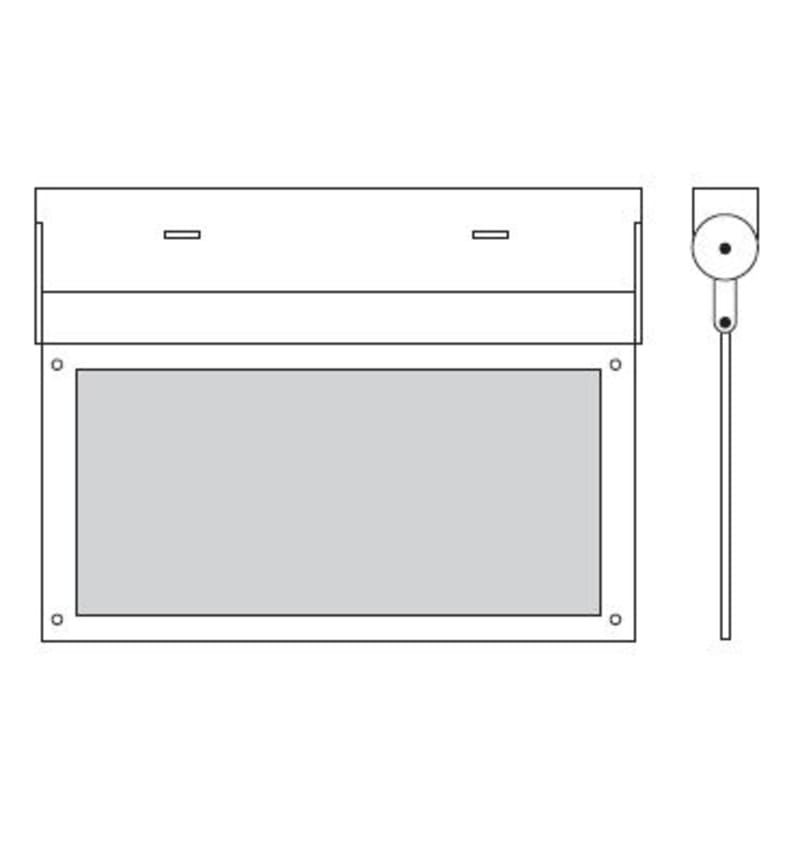 Dessin Luminaire de signalisation de secours encastrable 2W 94000123 img