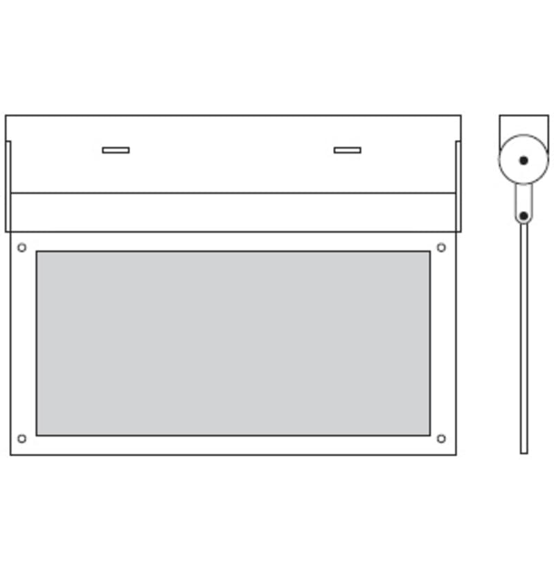 Tekening van Opbouw Noodverlichting Sign armatuur 3W Self test 94000124 img