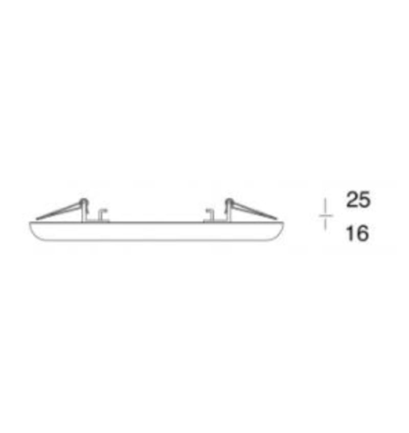 Tekening van Downlight Flat Round 235mm / 10-13-16W / CCT (3000-4000K) incl. driver 94503001 img