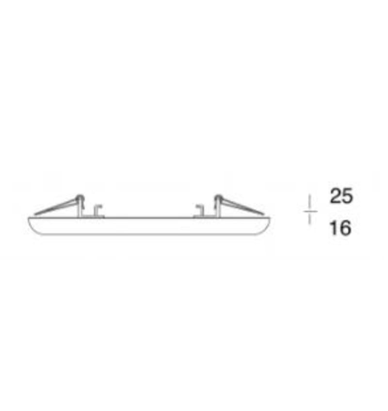 Drawing of Downlight Flat Square 235x235mm/10-13-16W/CCT (3000-4000K) incl. driver 94503002 img