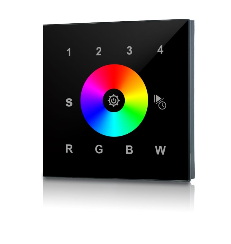 Télécommande LED RGB W noir 4 zones 96300322 img