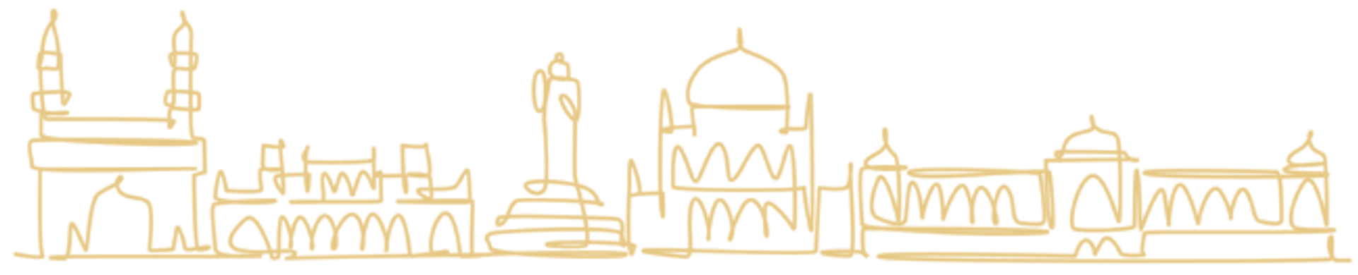 Hyderabad Royal Skyline Silhouette Line