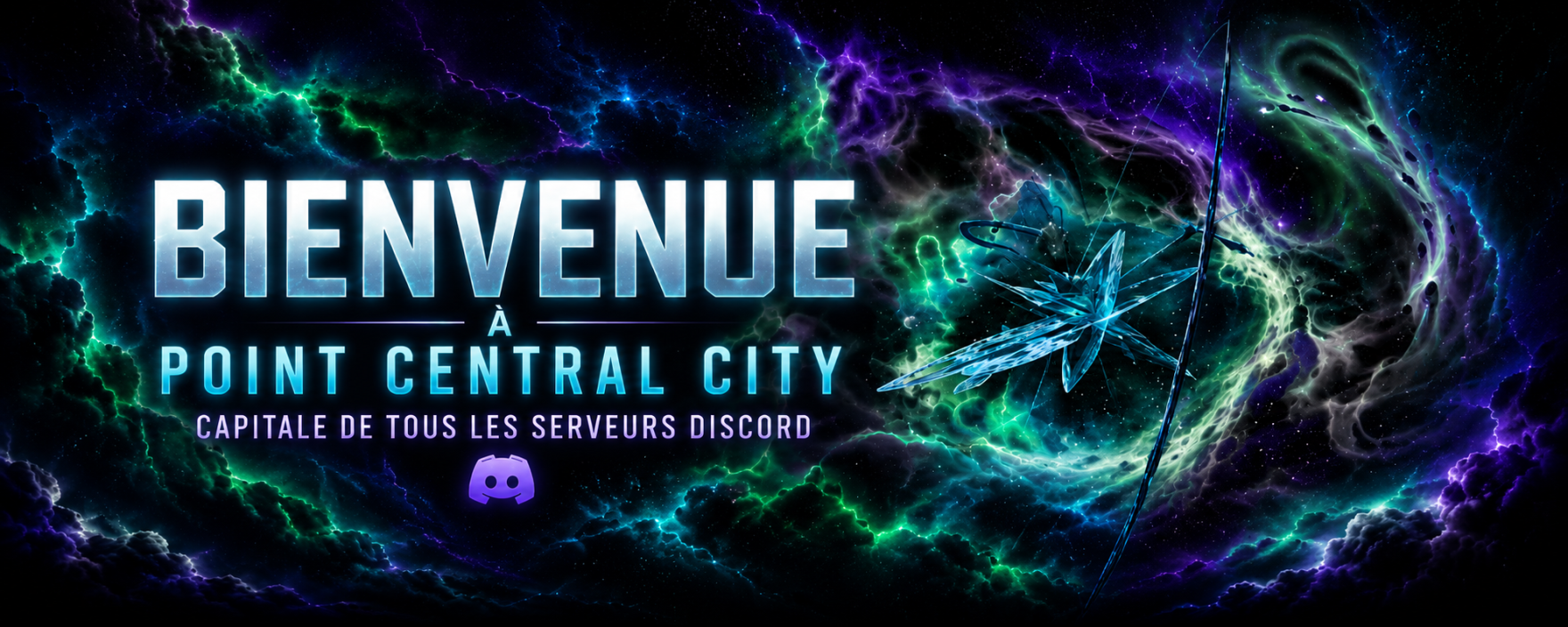 Bannière du serveur Point Central City: #1 Capitale de Discord