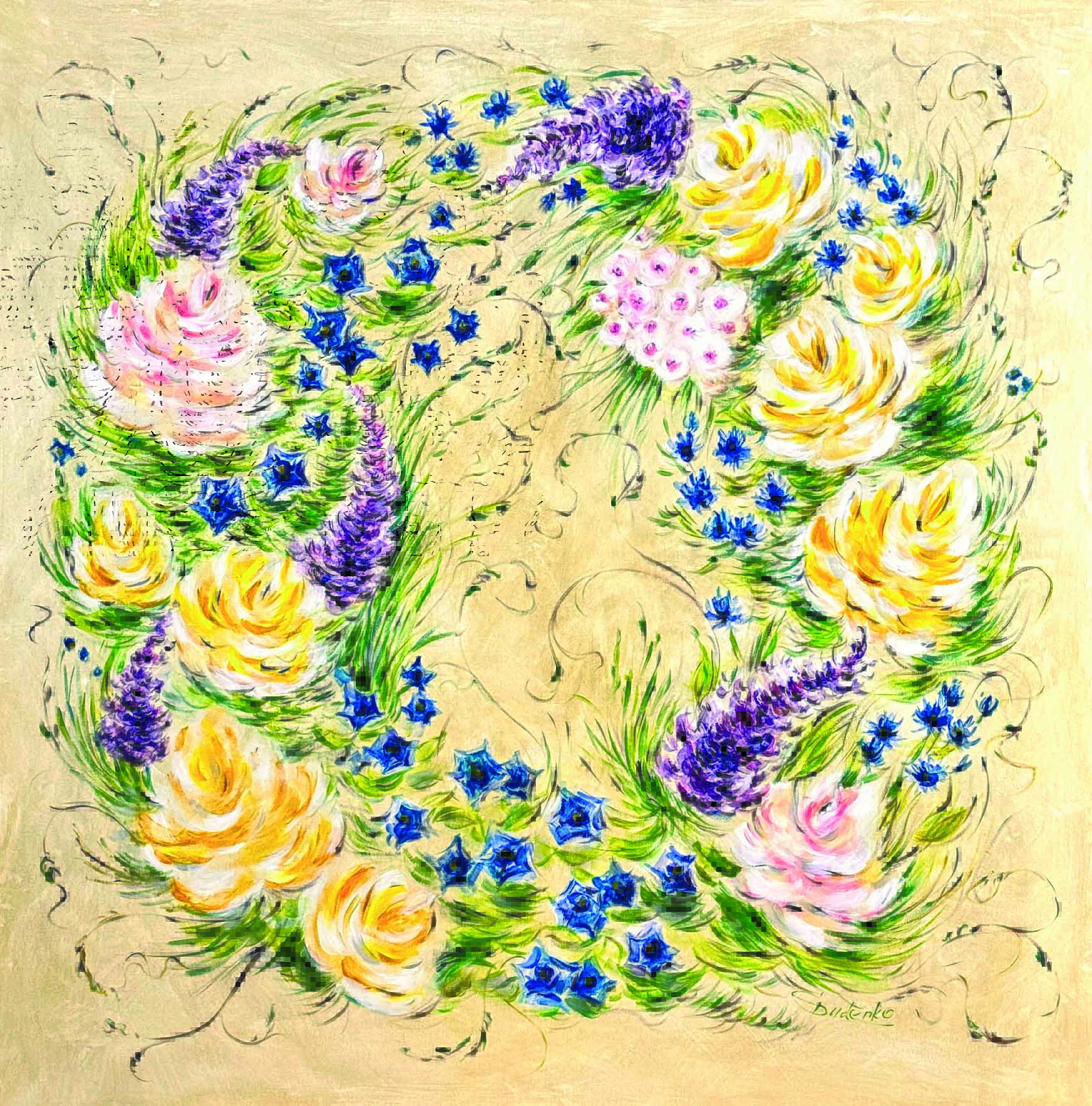 Wreath of ﬂowers