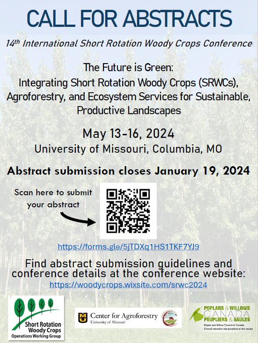 Call for Abstract|2024 Short Rotation Woody Crops International Conference