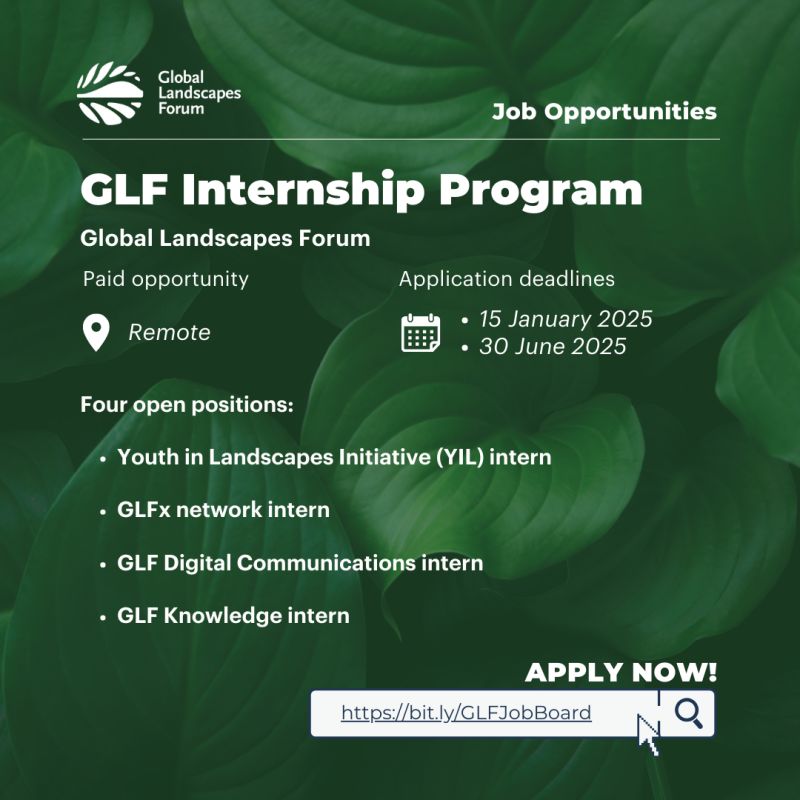 Global Landscape Forum Internship Program| Paid & Home-Based