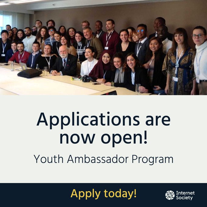 Training Opportunity| Youth Ambassador Program| Internet Society