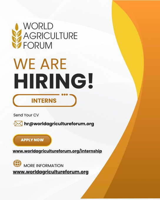 Remote Internship Opportunity at The World Agriculture Forum!
