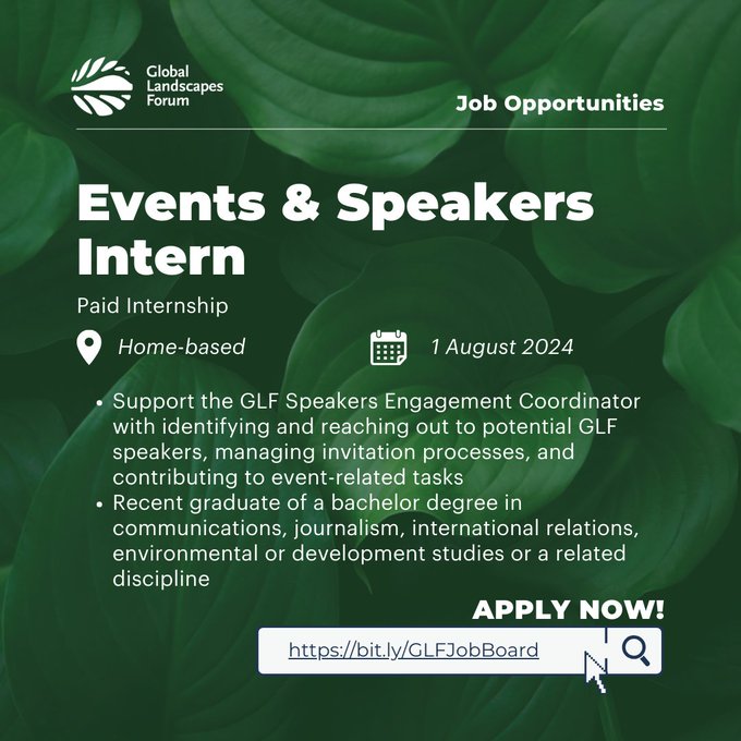 Global Landscape Forum   Events & Speakers Intern| Paid