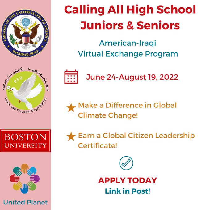 Calling High School Students- American-Iraqi Climate Change & Health Teams Addressing Climate Change Project