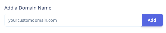 Add a domain name input