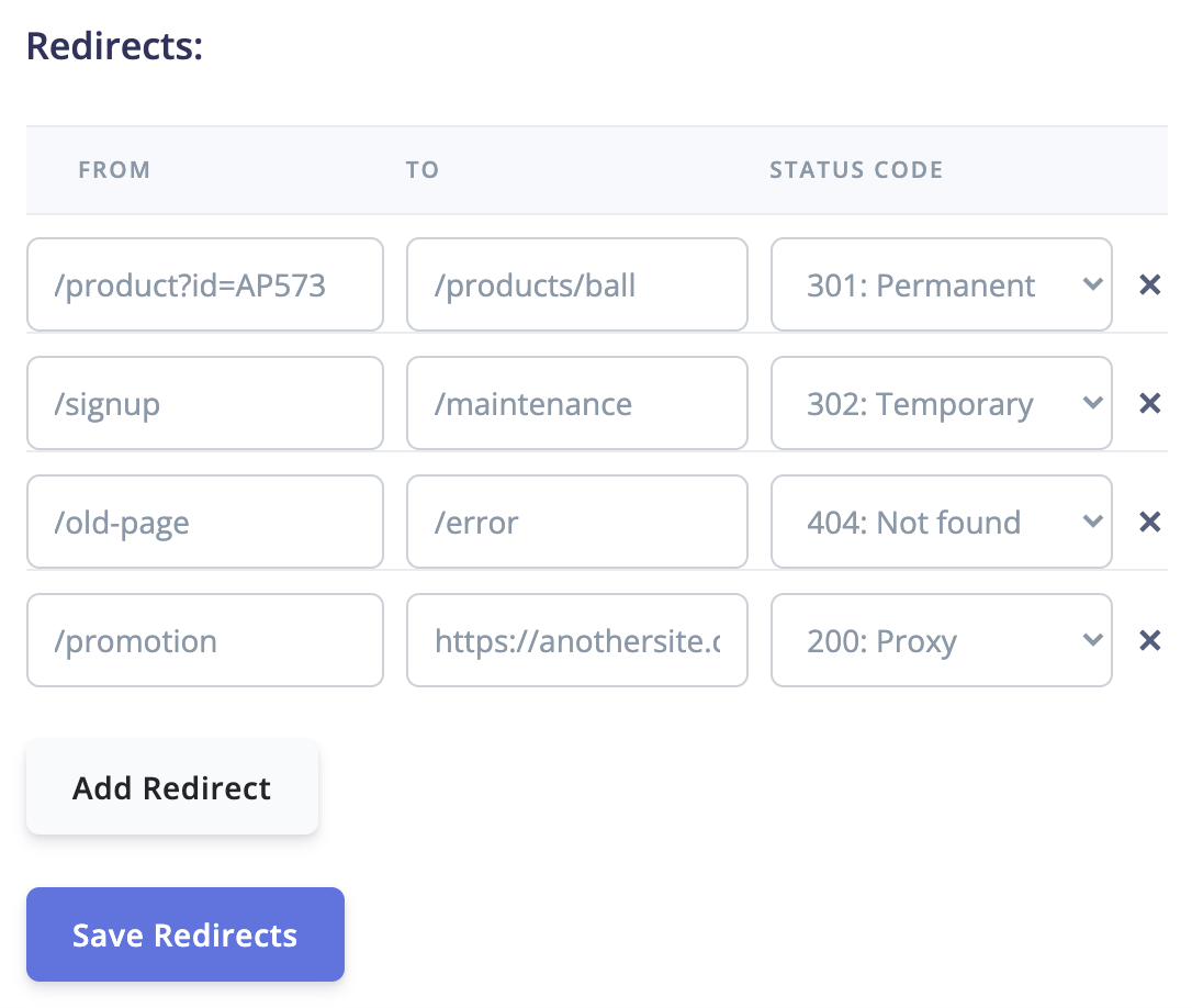 Advanced Webflow redirect rules example