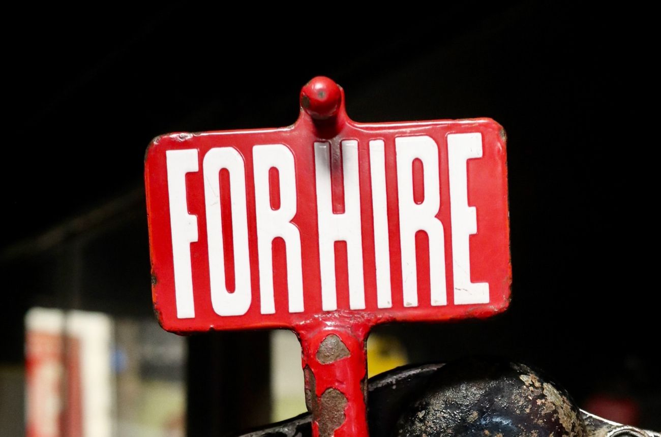 A For Hire sign