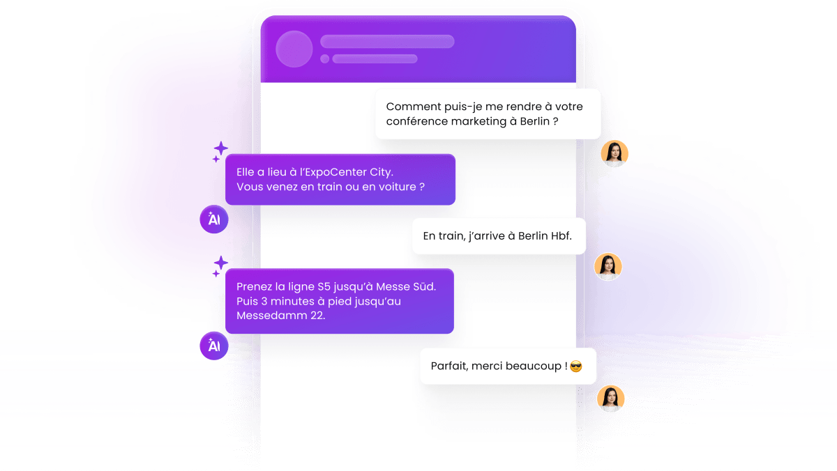 Répondez à 80 % des questions 24h/24 grâce à votre propre assistant IA