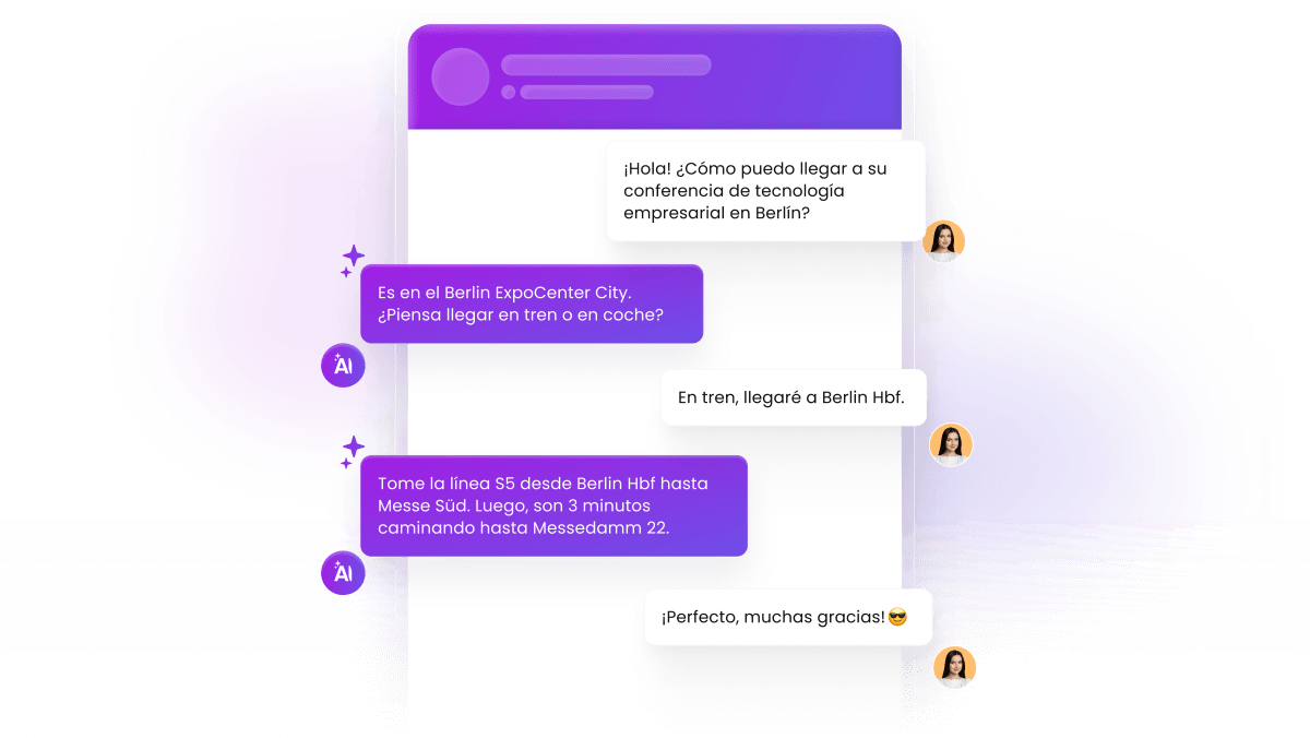 Responda al 80 % de preguntas 24/7 con su IA