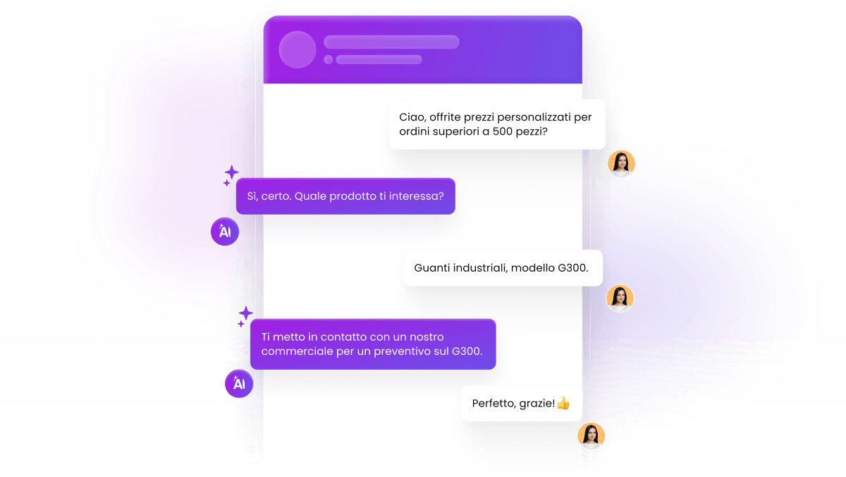 Soluzioni IA che convertono i prospect e curano i clienti