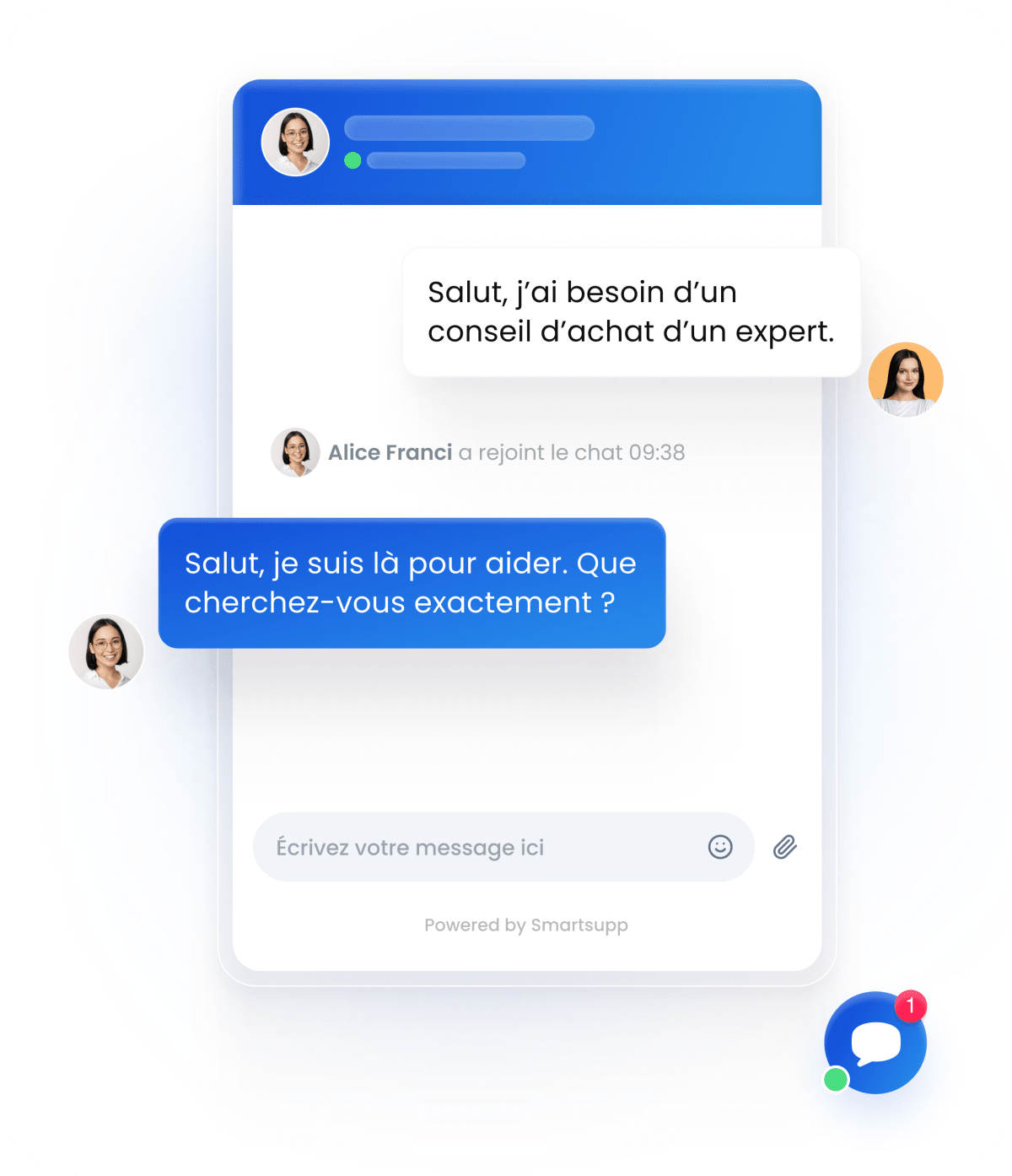 Widget Smartsupp - Chat en direct