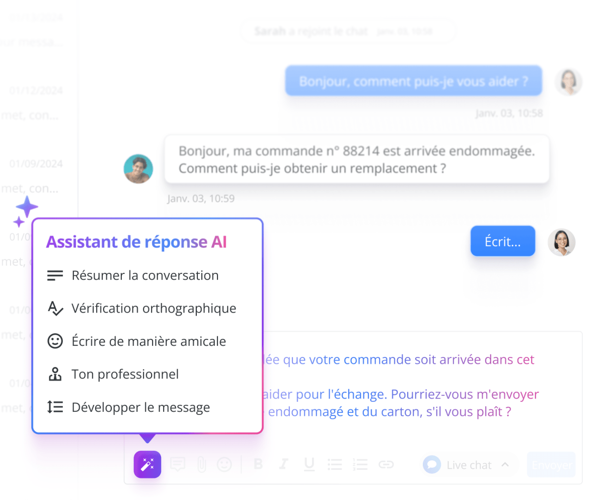 Smartsupp - Assistant de réponse AI