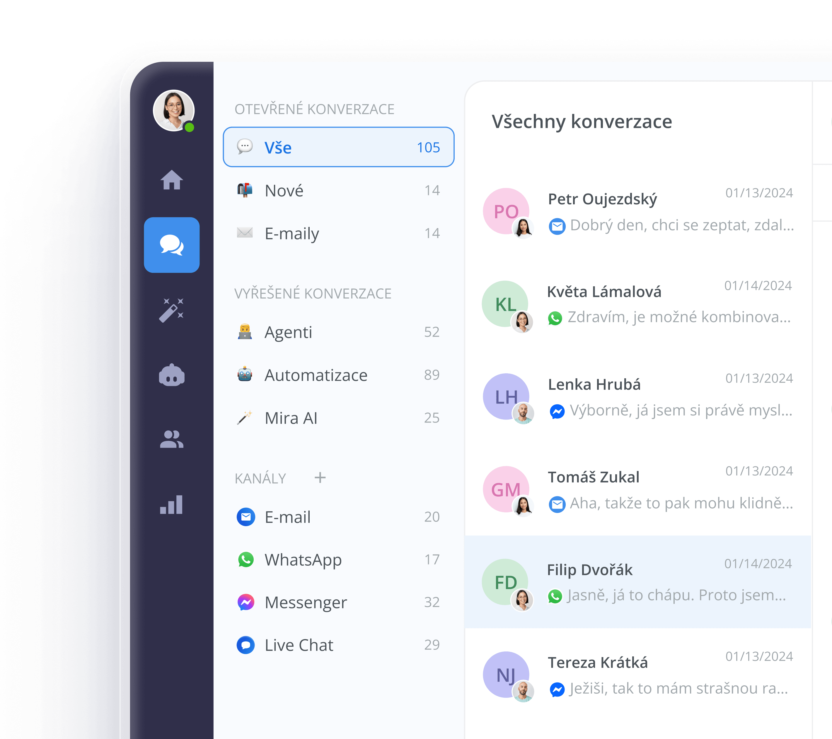 Smartsupp inbox view