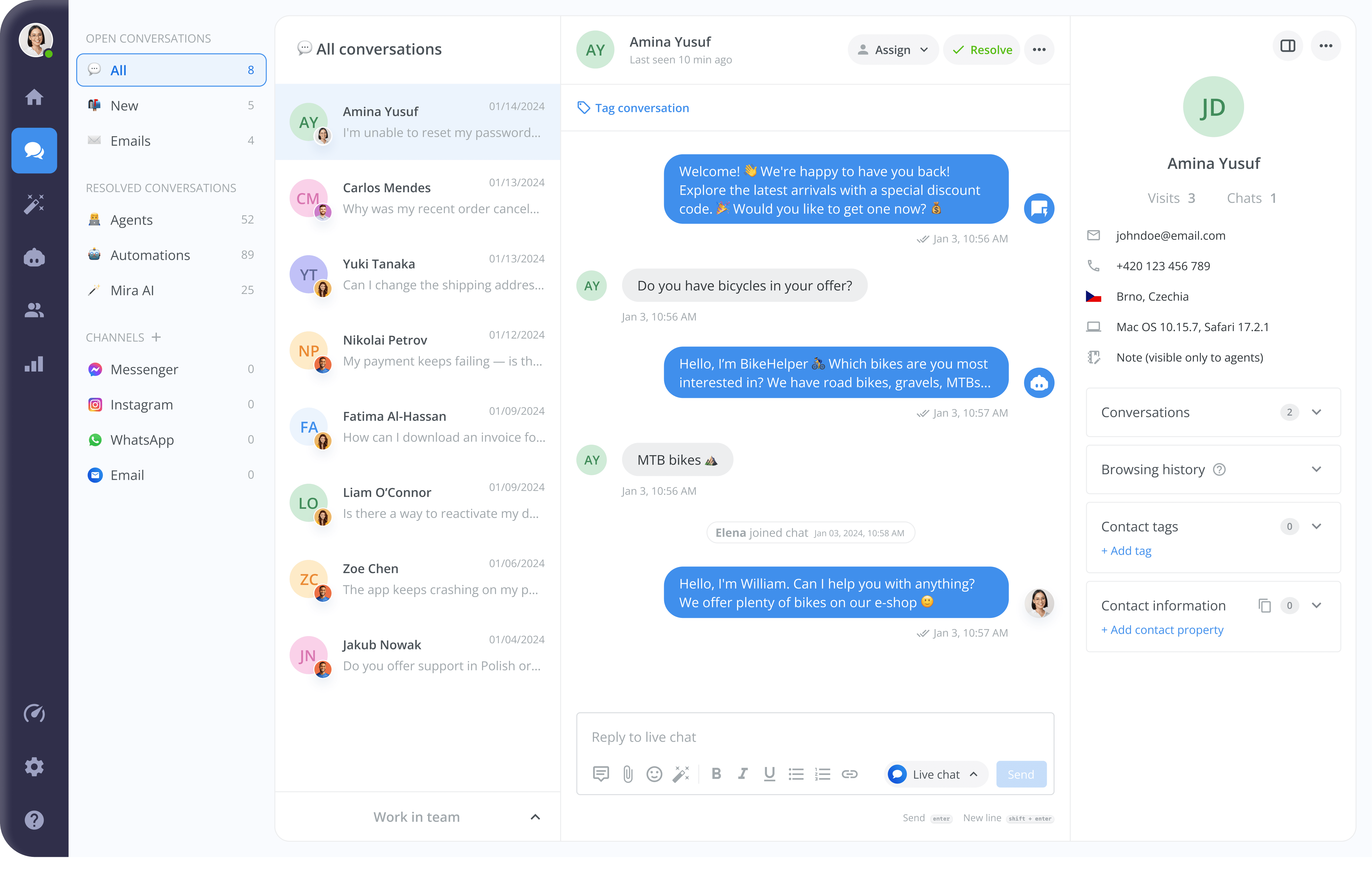 Smatsupp inbox