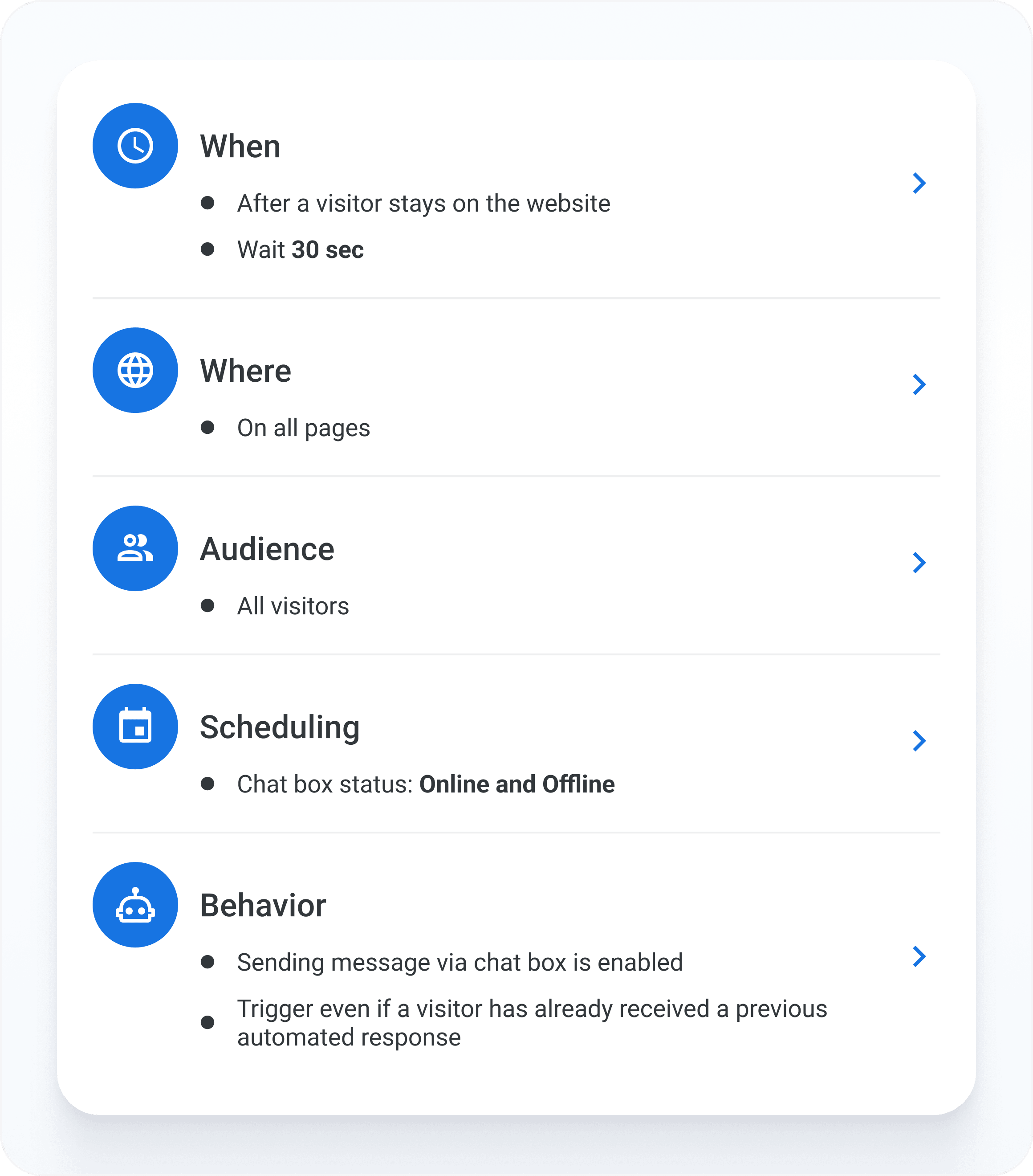 Chatbot builder advance settings