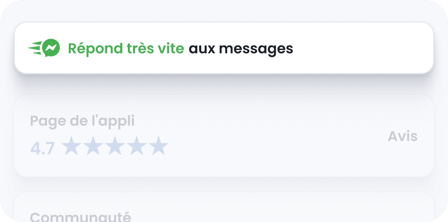 Obtenez le badge « Très réactif »