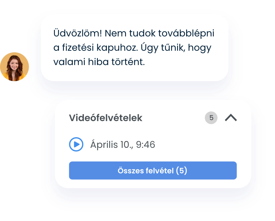Egy nő, aki segítséget kér, és egy doboz, amelyben a viselkedéséről készült videófelvételek játszódnak le
