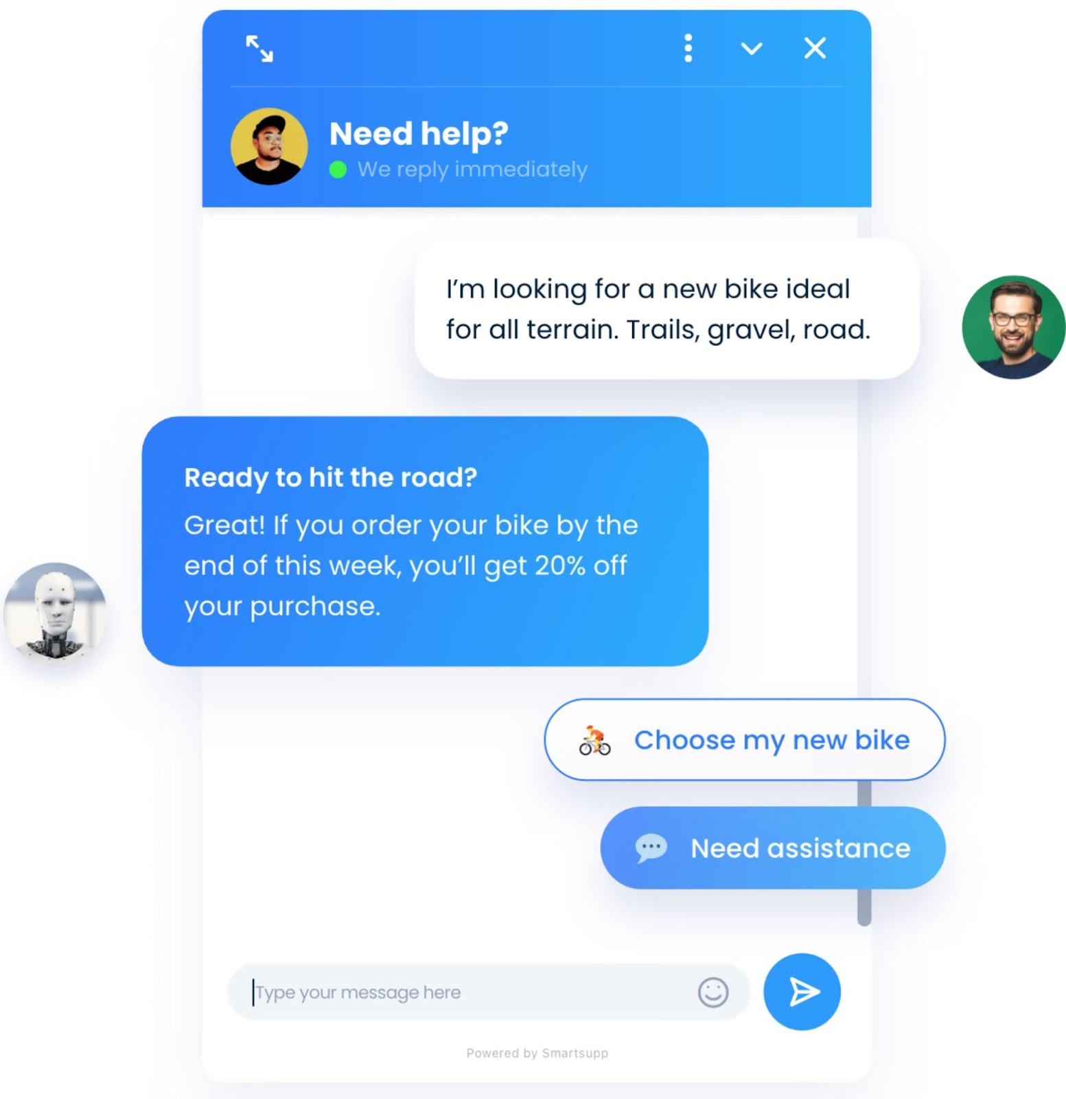 Zaangażowanie klientów AI: Hybrydowy chatbot