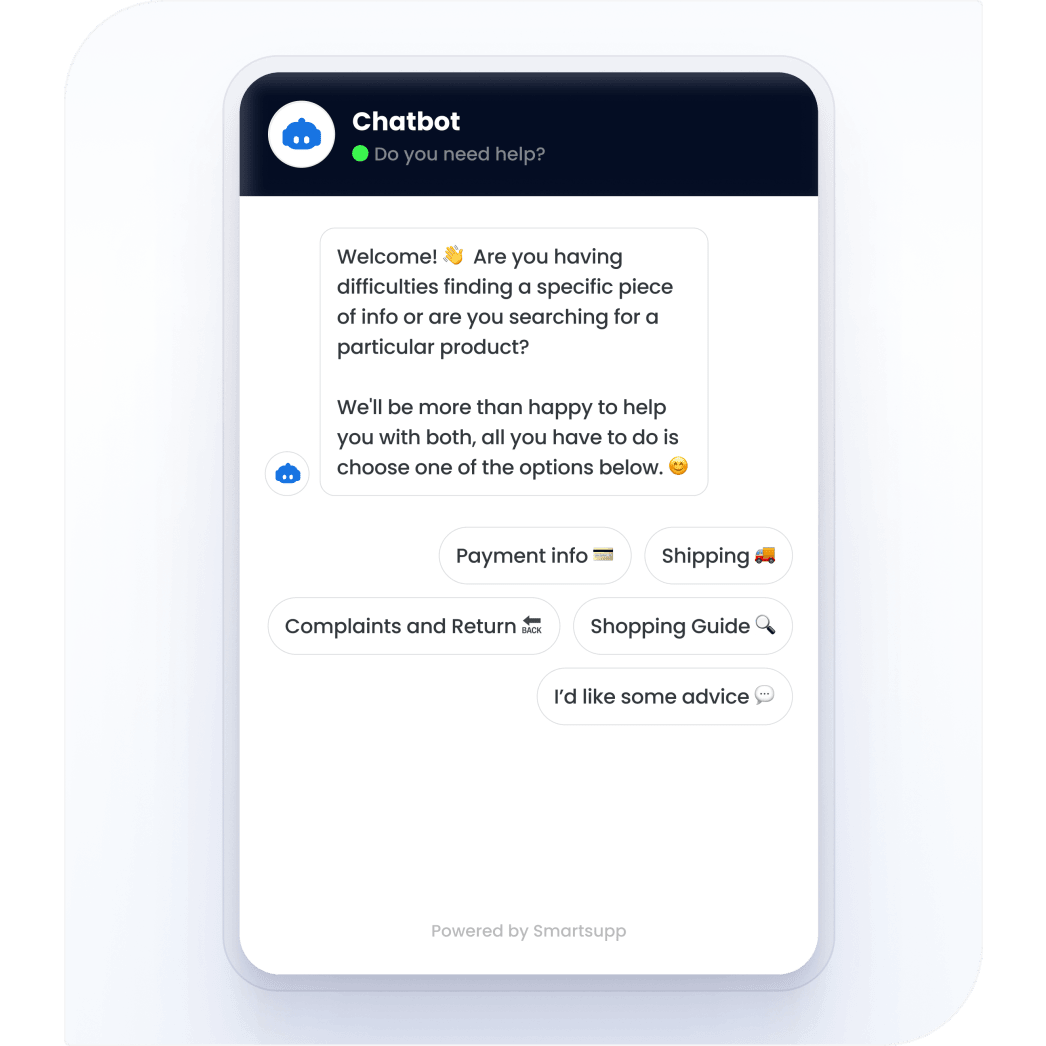 Smartsupp Q&A chatbot