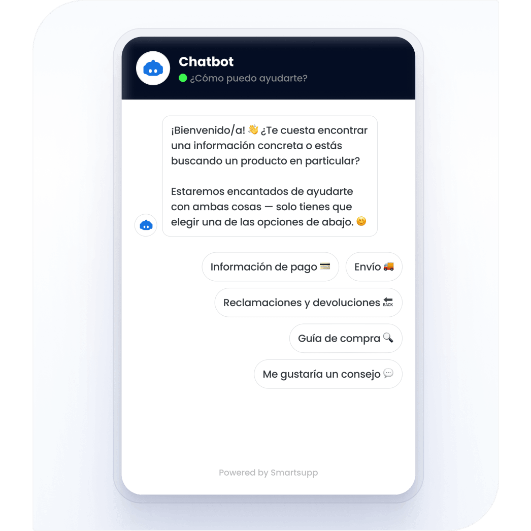 Chatbot de preguntas y respuestas de Smartsupp