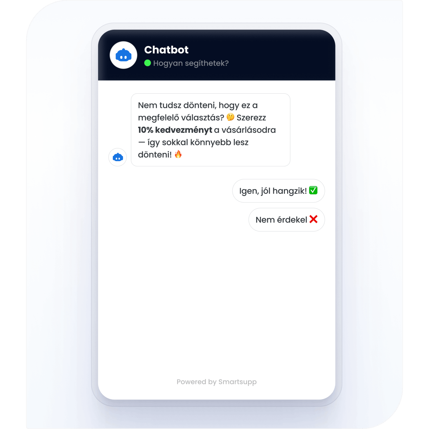 Smartsupp Chatbot e-kereskedelemhez