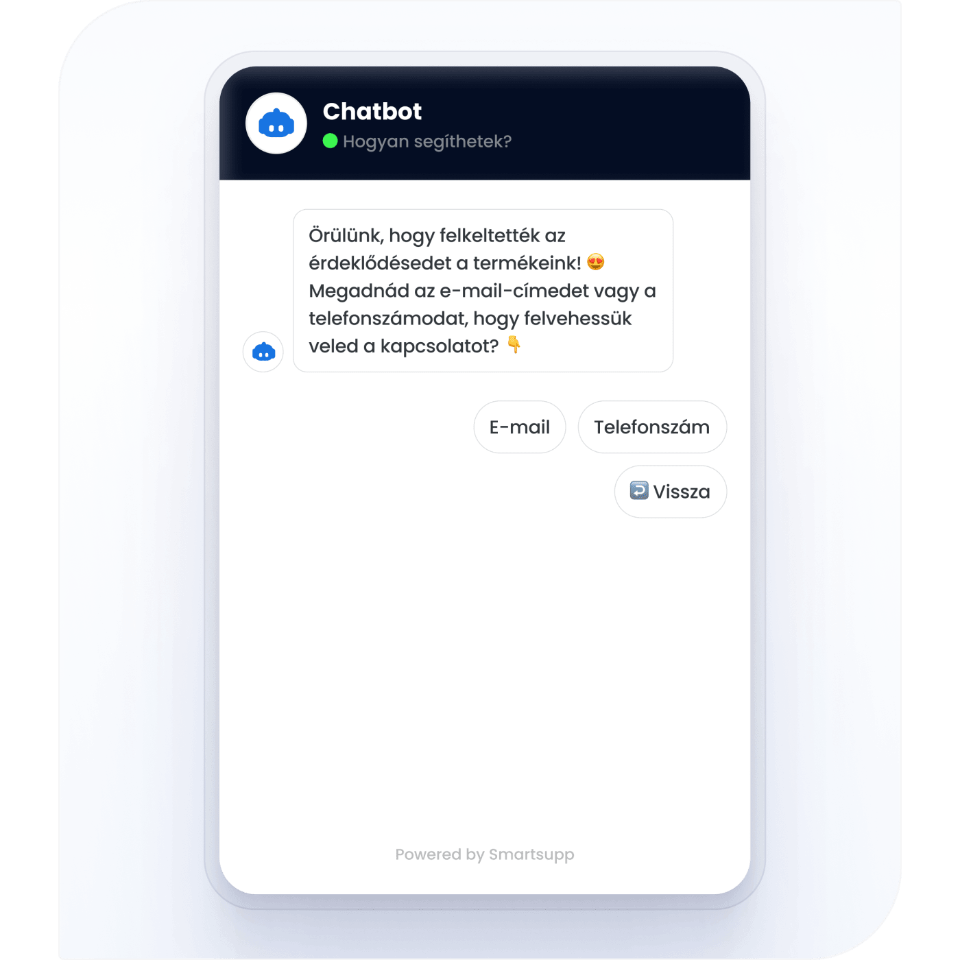 Smartsupp Lead generálás chatbot