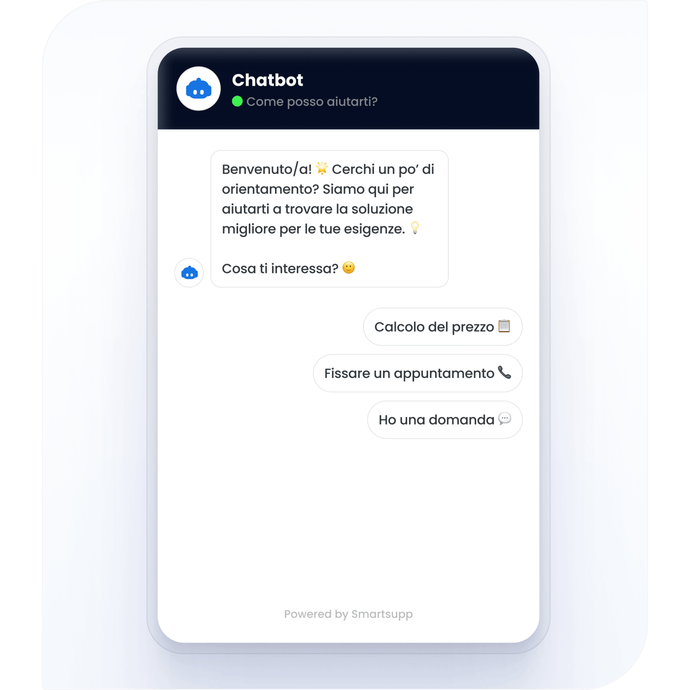 Smartsupp chatbot per Servizio