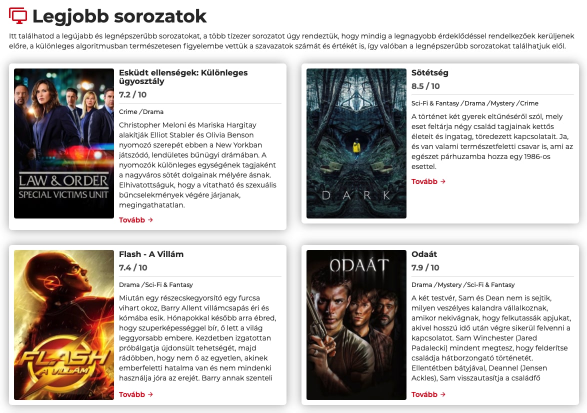 Legjobb sorozatok