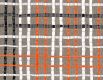 <p><b>Analia Saban<br />
</b><i>Woven Plaid as Warp and Weft (Black, White, and Fluorescent Orange)</i>, 2026<br />
Woven acrylic paint and linen thread on panel<br />
107 &times; 112.4 &times; 5.1 cm | 42 1/8 &times; 44 1/4 &times; 2 inches</p>
