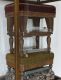 <p><b>Reinhard Mucha<br />
Golzen</b>, 2025<br />
Solid wood, float glass <i>(display case)</i>, <i>4 footstools</i>&nbsp;wood, various upholstery fabrics <i>(found objects)</i>, <i>14 folding carpenter&rsquo;s rulers</i>&nbsp;aluminum, blockboard, Multiplex<br />
110.6 &times; 49.9 &times; 41.8 cm | 43 1/2 &times; 19 5/8 &times; 16 1/2 inches</p>
