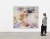 <p><b>Lucy Dodd<br />
</b><i>Between Scylla and Cherybdos</i>, 2024<br />
Flower essences of gorse, dandelion, lily of the valley, bluebell and forget-me-not, copper ink, iron oxide, blue and green spirulina, black and green tea, butterfly pea powder, stickyweed, seaweed, avocado, onion skins, hematite, smalt, cochineal, and acrylic pigments<br />
179 × 209 cm | 70 1/2 × 82 1/4 inches</p>