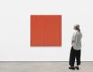<p><b>Analia Saban<br />
</b><i>Woven Paint (Fluorescent Orange)</i>, 2025<br />
Woven acrylic paint and linen thread on panel<br />
146.1 × 146.1 × 5.7 cm | 57 1/2 × 57 1/2 × 2 1/4 inches</p>
