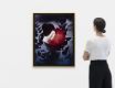 <p><b>Robert Elfgen<br />
</b><i>Quiana</i>, 2016<br />
Metallic spray paint, epoxy, wood stain, ink on wood, artist’s frame<br />
89.5 × 69.5 × 4 cm | 35 1/4 × 27 3/8 × 1 5/8 inches</p>