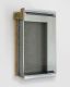 <p><b>Reinhard Mucha<br />
Goyatz</b>, 2025<br />
Aluminum profiles, alkyd enamel painted on reverse of 2 float glass panes, felt, mineral insulation mat, blockboard <br />
97.7 × 61.8 × 28.2 cm | 38 9/16 × 24 5/16 × 11 1/8 inches</p>
