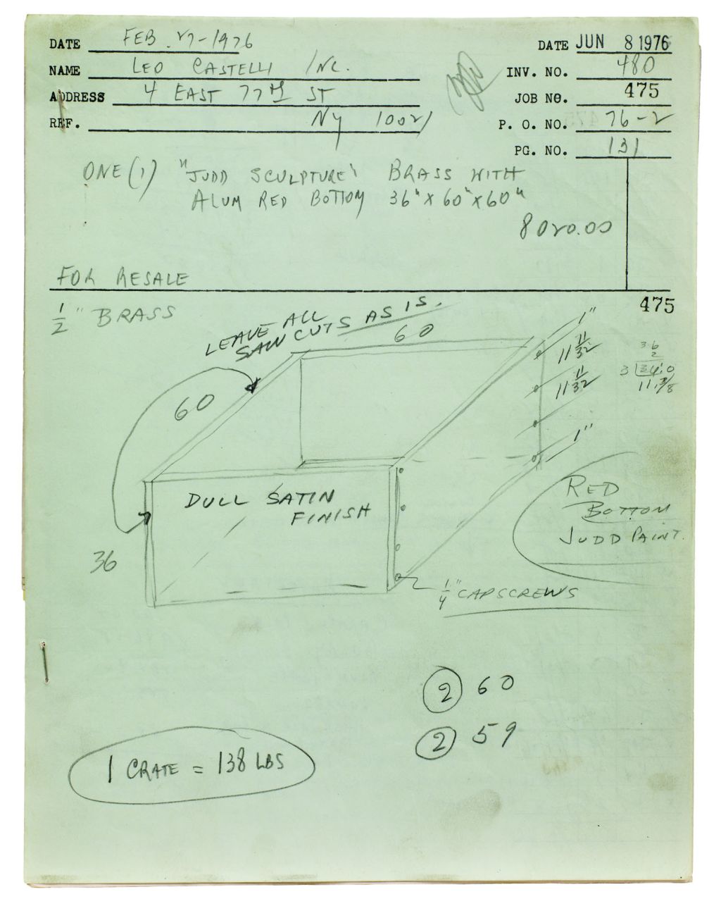 Donald Judd – Working Papers: Donald Judd Drawings, 1963 – 93 – London