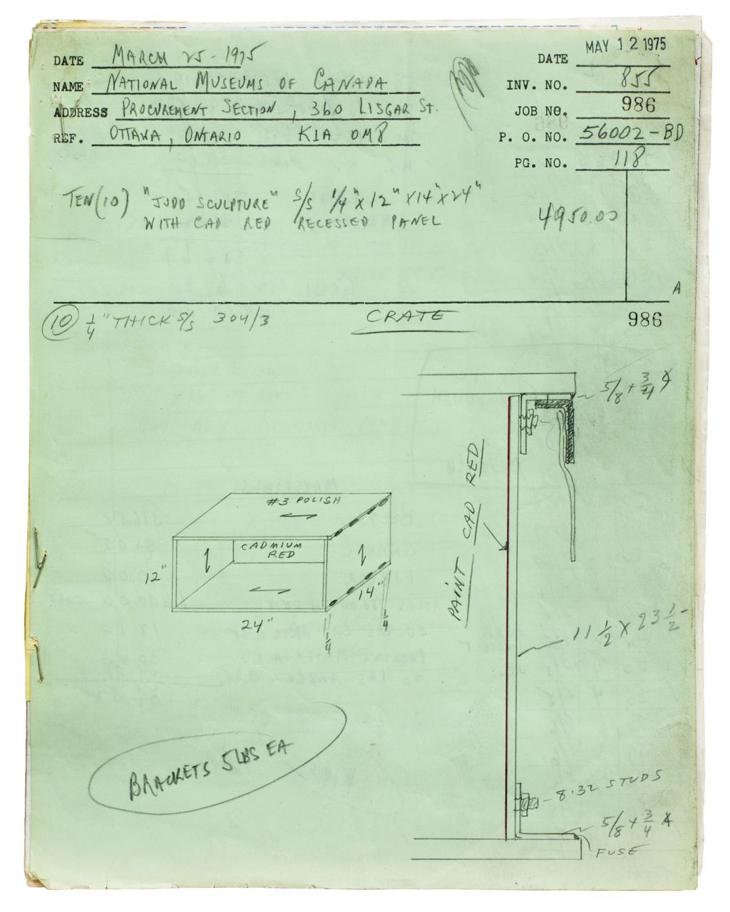 Donald Judd – Working Papers: Donald Judd Drawings, 1963 – 93 – London