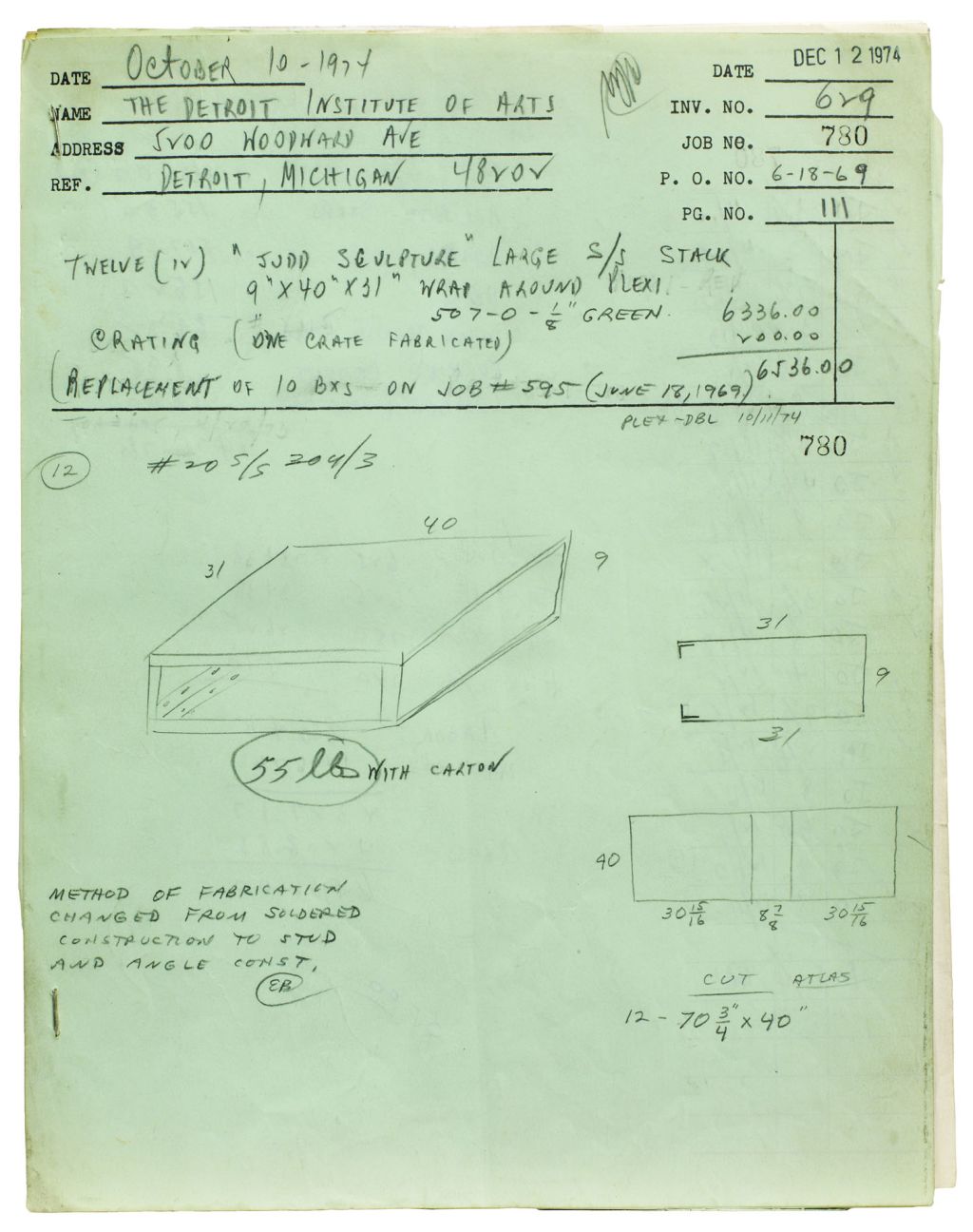 Donald Judd – Working Papers: Donald Judd Drawings, 1963 – 93 – London