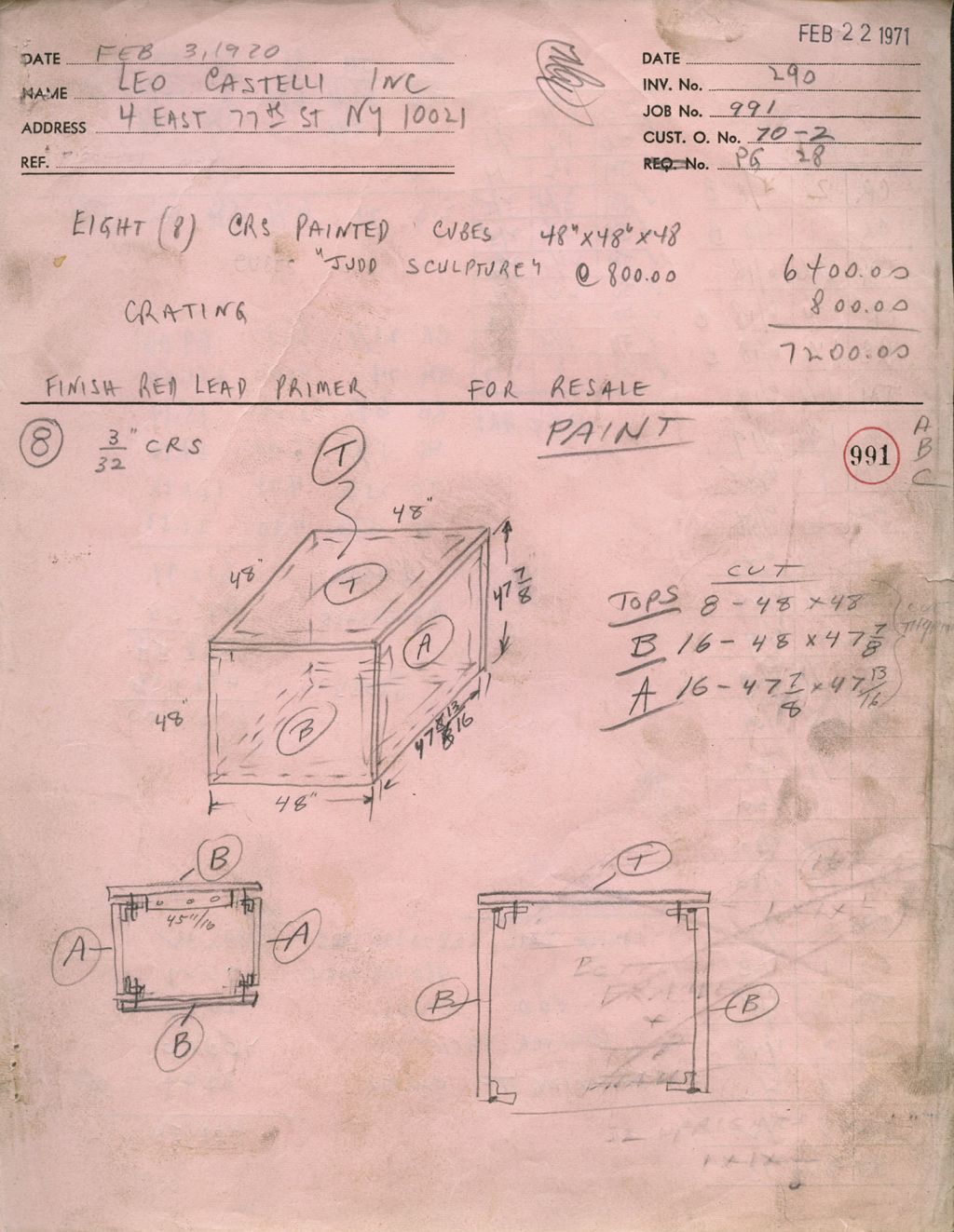 Donald Judd – Working Papers: Donald Judd Drawings, 1963 – 93 – London